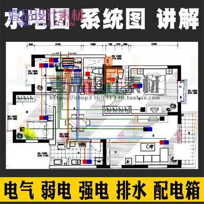 室内设计装修工程水电图纸讲解电路电气家装系统图集识图安装教程