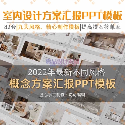 2022年最新不同风格 概念方案汇报PPT模板