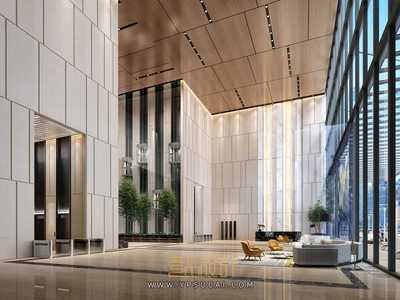 大堂空间3Dmax模型场景+无水印效果图 Vray渲染器