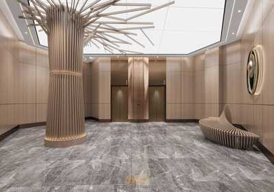 走廊电梯3Dmax场景模型合集+无水印效果图 CR渲染器