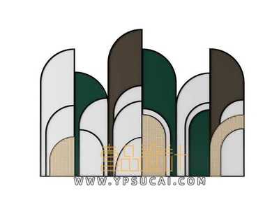 屏风软装家具3dmax单体模型