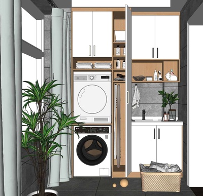 现代阳台SU模型 20套合集