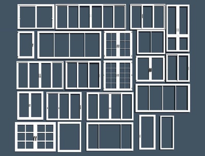 建筑铝合金窗户SU模型合集