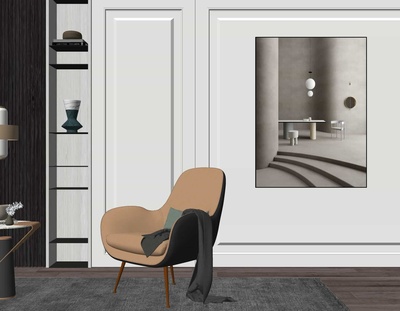 现代单椅餐椅SU模型31套