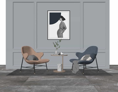 现代休闲椅SU模型 30套