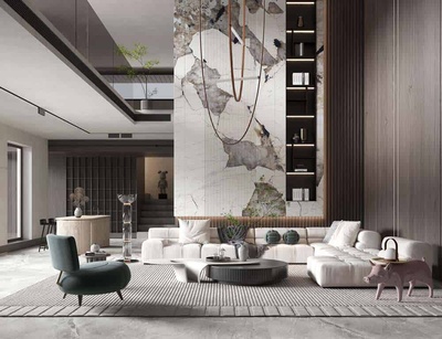 现代客厅3Dmax场景模型31套+无水印效果图