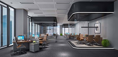 办公空间 3Dmax场景模型20套+无水印效果图 VR渲染器