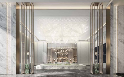 售楼处 3Dmax场景模型80套+无水印效果图 VR渲染器