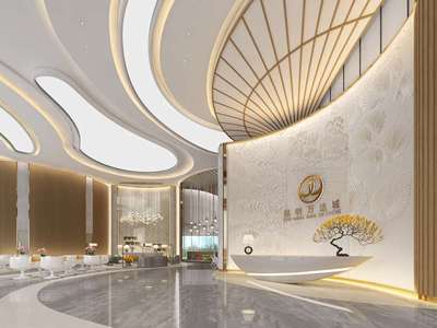 大堂空间 3Dmax场景模型120套+无水印效果图 VR渲染器