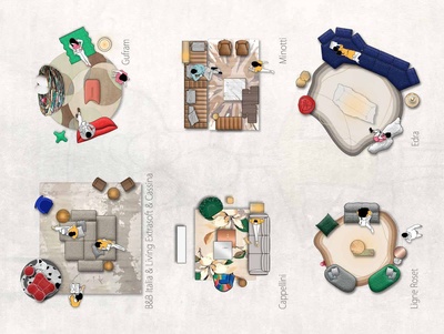 24个网红家具免扣彩平家具PSD源文件
