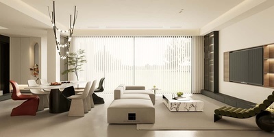 现代简约住宅CAD施工图+3D模型+效果图