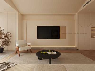 现代暖色系住宅CAD施工图+3D模型+效果图