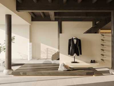 临街西装服装店铺CAD施工图+3D模型+效果图