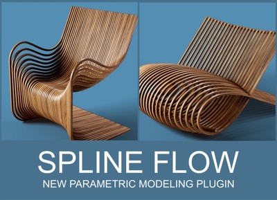 3DS MAX复杂参数化曲线样条线模型生成插件 3d-kstudio Spline Flow for 3ds Max 2017 – 2024