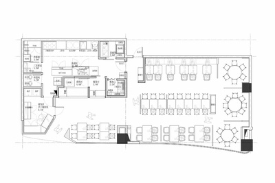 面馆餐馆餐厅店铺CAD施工图9套
