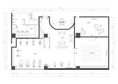 健身房CAD平面布局+施工图