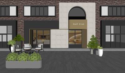 餐厅饭店店铺门头SU模型