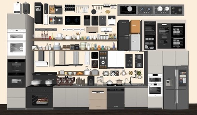 家装厨房用品SU模型