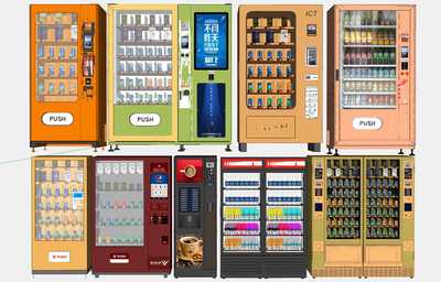 自动售贩卖机冰柜SU模型合集