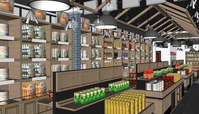 零食便利店货架SU模型合集