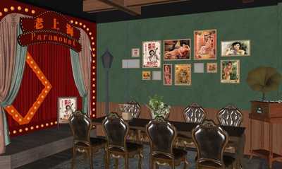 剧本杀包间桌游店SU模型