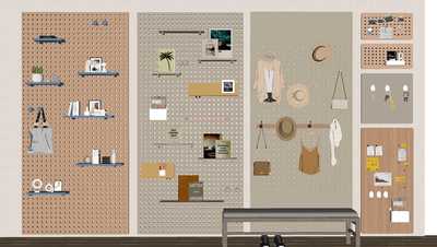 墙面洞洞板SU模型