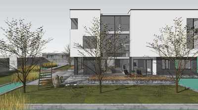 独栋别墅建筑SU模型